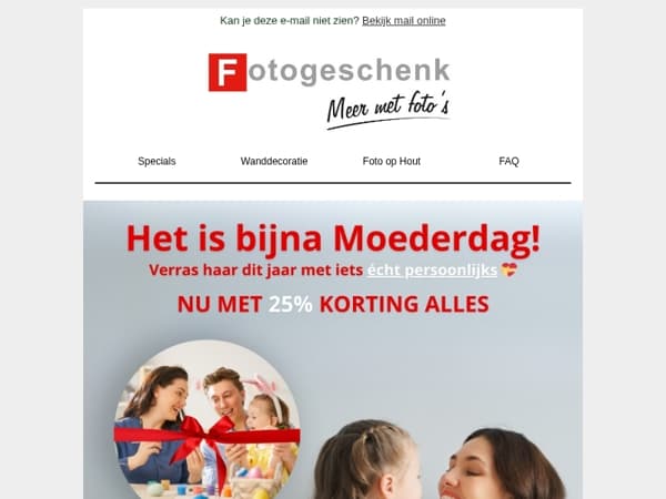Geef haar dit jaar iets écht persoonlijks 💝 Nu 25% Korting!