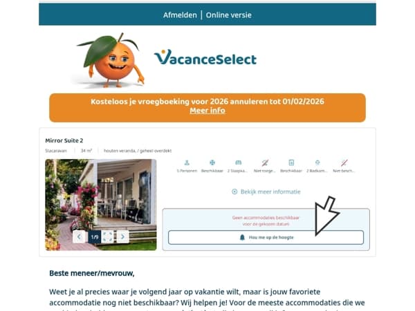 Jouw favoriete accommodatie voor 2026 nog niet te boeken?