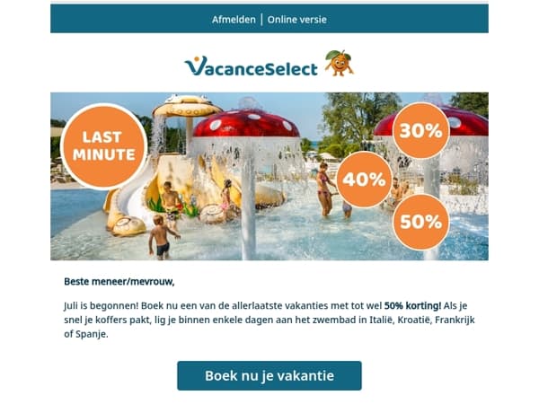 Laatste kans: zomervakantie met kortingen tot 50%! 😎