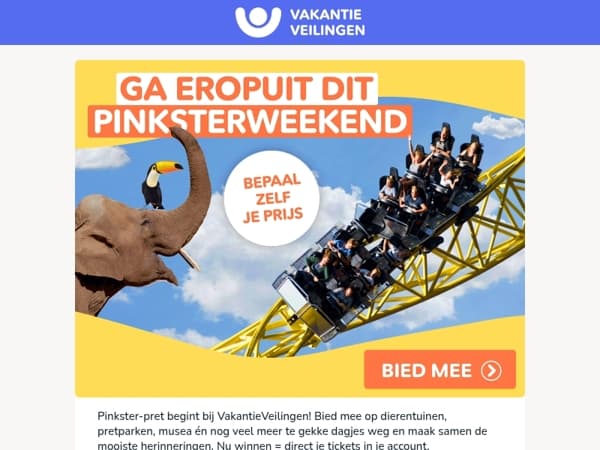 Dierentuinen, pretparken en meer Pinkster-pret