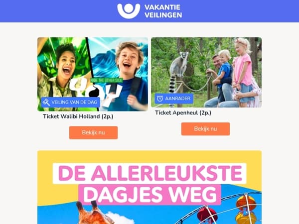 Walibi Holland, Apenheul én meer dagjes weg!