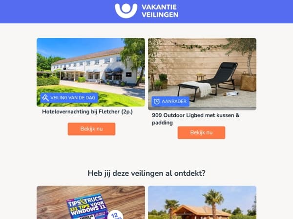 Bied mee: Fletcher-overnachting