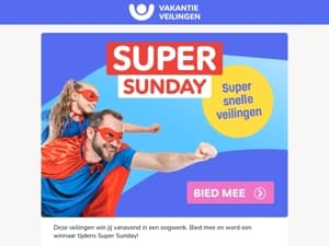 Super Sunday = supersnelle veilingen!