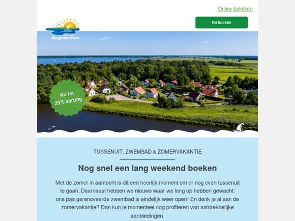 ☀️ Vakantie aan het water – nu 20% korting!