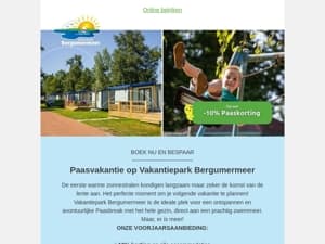 Vier Pasen aan het Bergumermeer: 10% korting 🌷