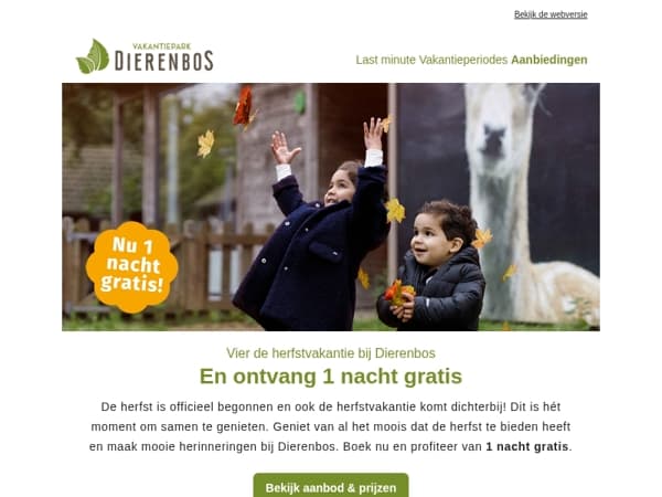 De herfstvakantie komt dichterbij