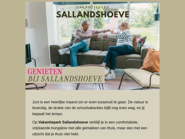 ✨ Juni is voor jezelf; comfortabel verblijven op Sallandshoeve