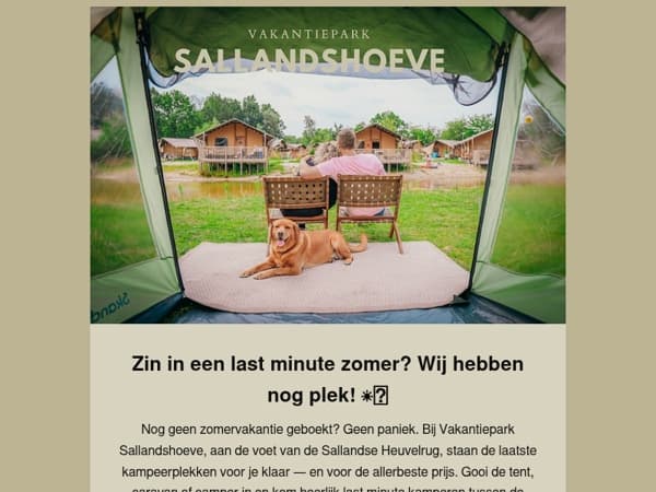 Zin in een last minute zomer? Wij hebben nog plek! ☀️🏕️