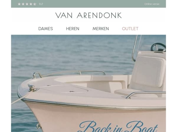 Back in boat | Je favorieten zijn nu aangevuld