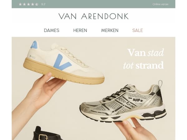 Van citytrip tot stranddag: deze schoenen gaan met je mee.  🌞