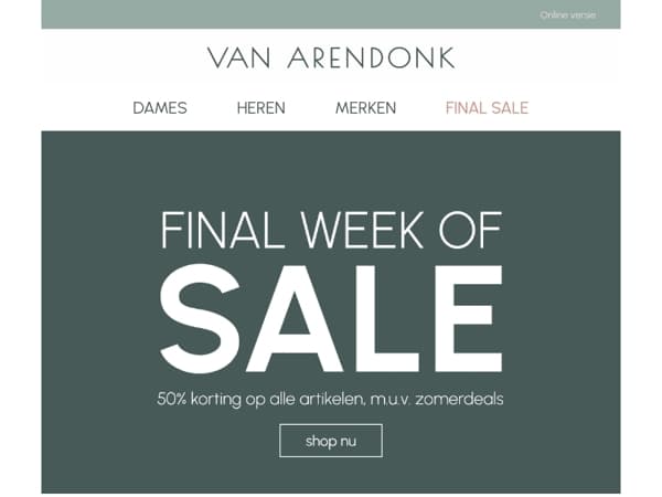 Last call: final week of sale  📞