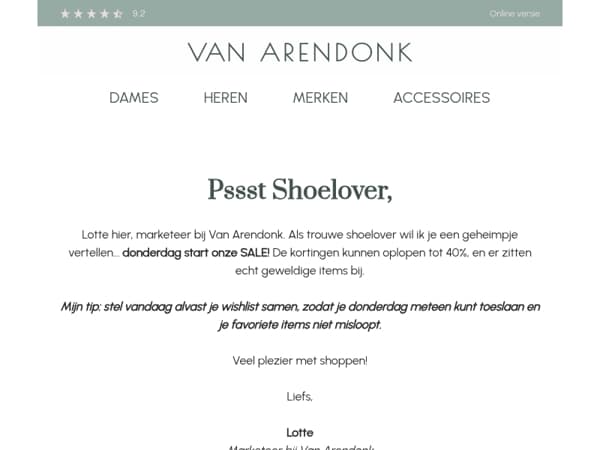 Maak je klaar voor de SALE! Tot 40% korting 💌