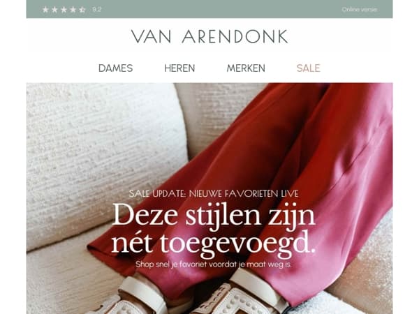 Nieuwe favorieten toegevoegd aan de sale.  💌