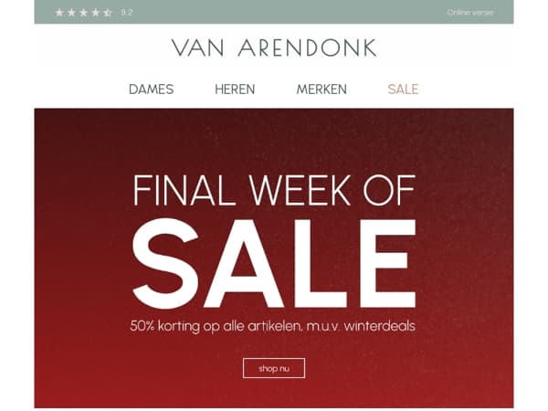 Last call: final week of sale  📞