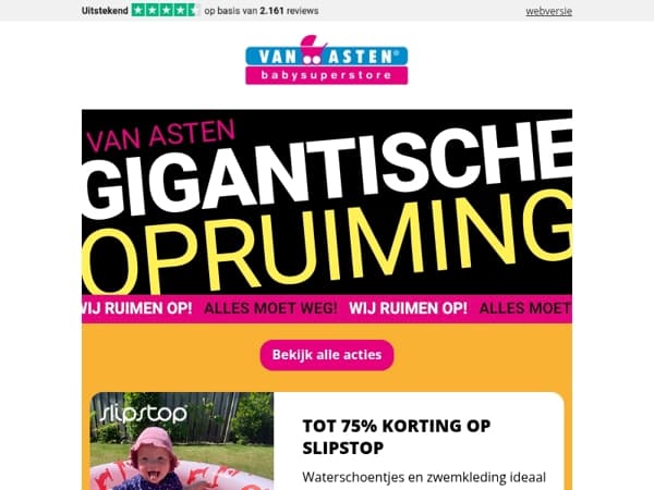 Tot 75% korting op Slipstop tijdens de Gigantische Opruiming!