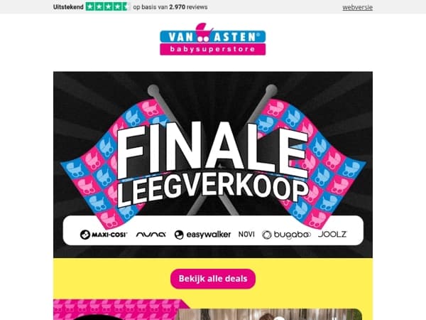 Pak NU je voordeel tijdens de Finale Leegverkoop!