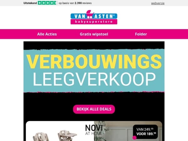 Tot 60% korting op Novi at Home tijdens de Verbouwingsleegverkoop!