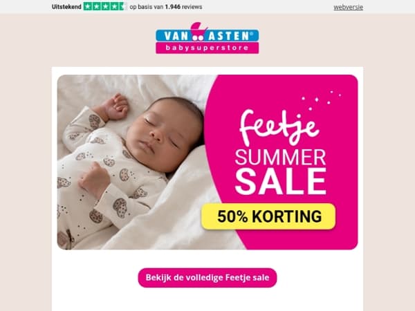 FEETJE SUMMER SALE 50% KORTING 🤩