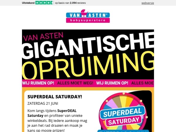 De Gigantische Opruiming is van start gegaan!