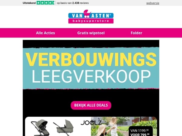 Tot wel 70% korting op Feetje tijdens de Verbouwingsleegverkoop!