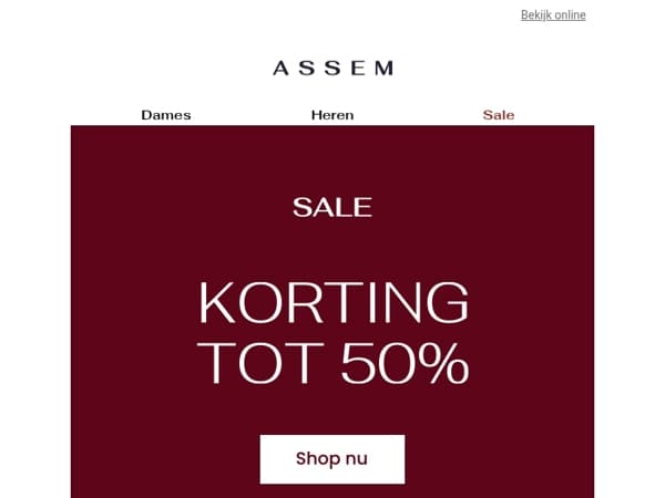 SALE | TOT 50% KORTING 🔥