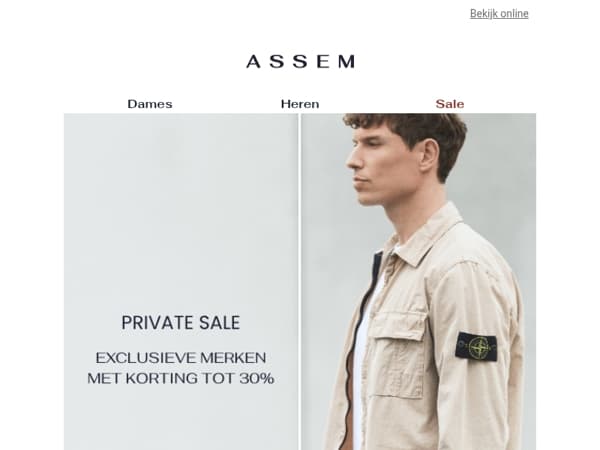 Private Sale: tot 30% korting op exclusieve merken