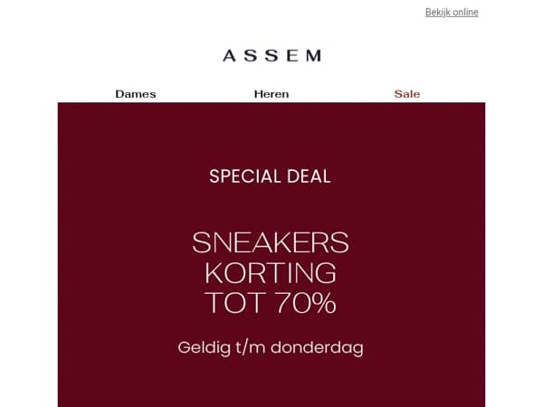 Special deal: tot 70% korting op sneakers