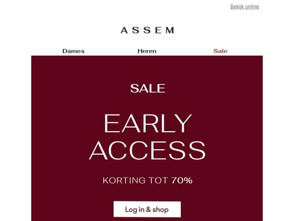 Early Access voor jou: tot 70% korting 📢