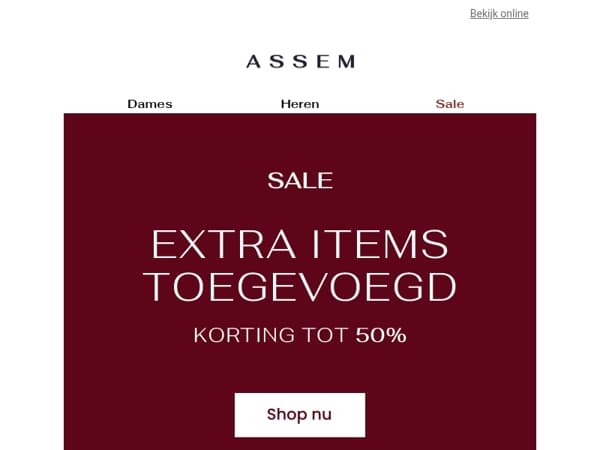 NU extra items toegevoegd | Tot 50% korting 📢