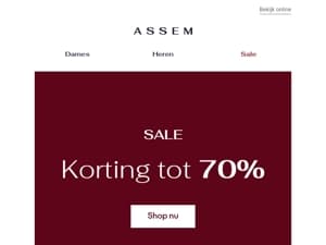 SALE | TOT 70% KORTING 🚨