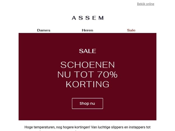 NU tot 70% korting op zomerschoenen