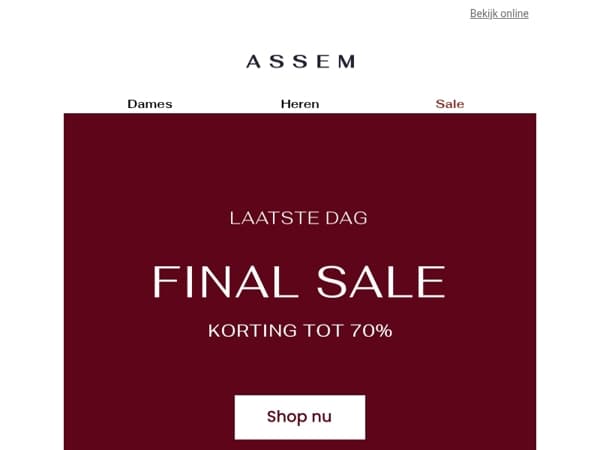 FINAL SALE | Laatste kans 🚨