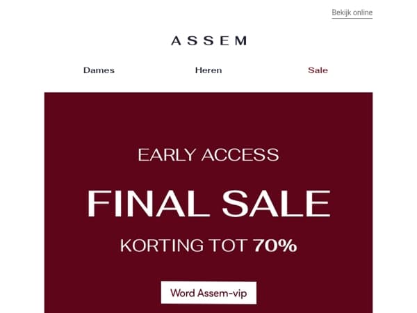 ⌛Final Sale | Ontvang NU exclusieve toegang