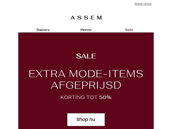 🔥 NU tot 50% korting | Extra mode-items afgeprijsd