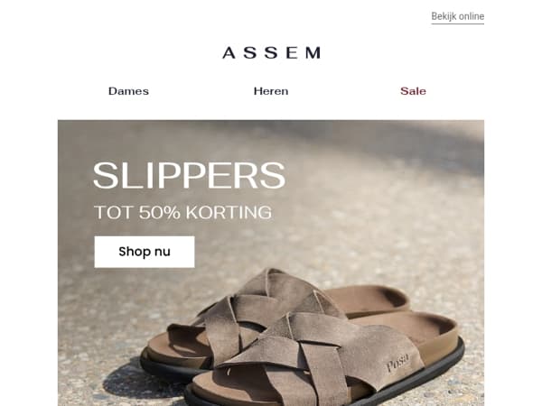 Tot 50% korting op slippers ☀️