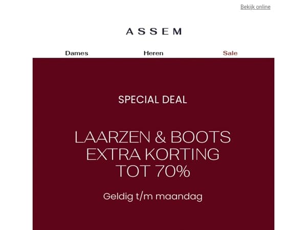 NU extra korting op boots 🔔