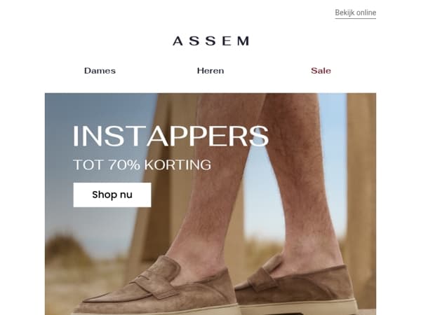 Tot 70% korting op instappers 🙌