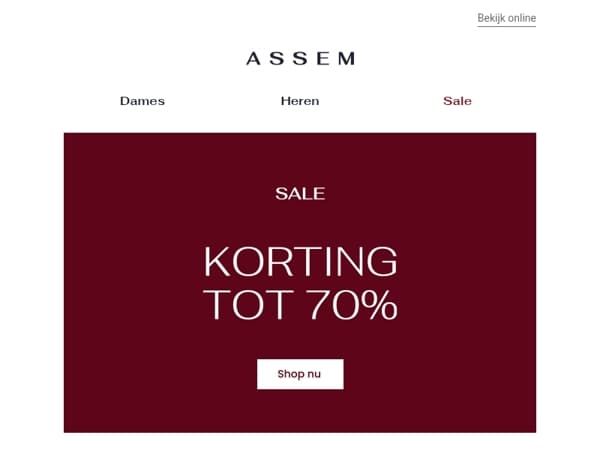 SALE | KORTING TOT 70% 🚨
