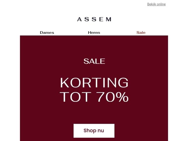 SALE | TOT 70% KORTING 🚨