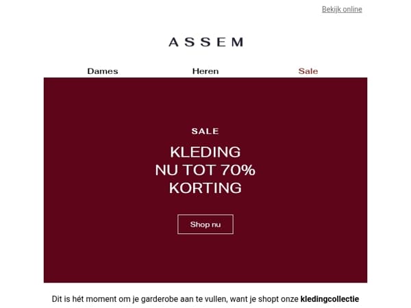 🚨 NU tot 70% korting op kleding
