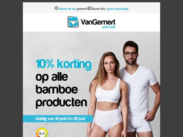 Laatste kans: 10% korting op alle bamboe producten
