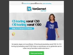 ⏳ Nog 2 dagen: €5 of €10 korting...