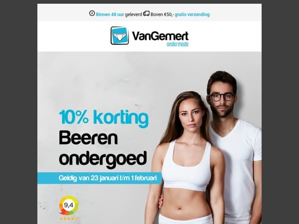 10% korting op Nederlands topkwaliteit Beeren ondergoed