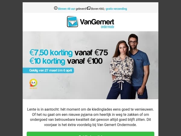 Profiteer nú: €10 korting op alle ondermode