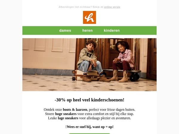 🎉30% op heel veel kinderschoenen!