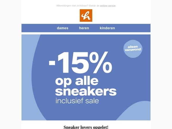 Vanavond -15% op je favo sneakers 🔥