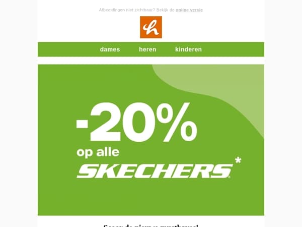 Mis het niet! -20% op alle Skechers! 🎉