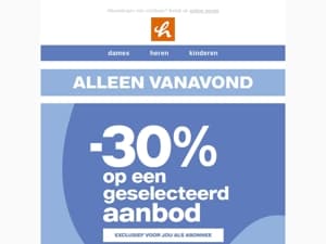 De exclusieve 30% korting actie begint nu 🎉