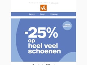 Alleen vanavond! -25% op heel veel schoenen 🔥