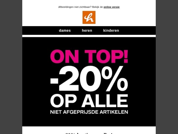 👀 20% KORTING op ALLES!!